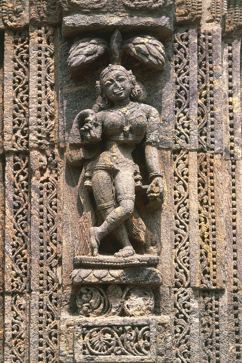 Danseuse, relief dans la salle de danse (Nata Mandir), Temple du Soleil (Liste du patrimoine mondial de l