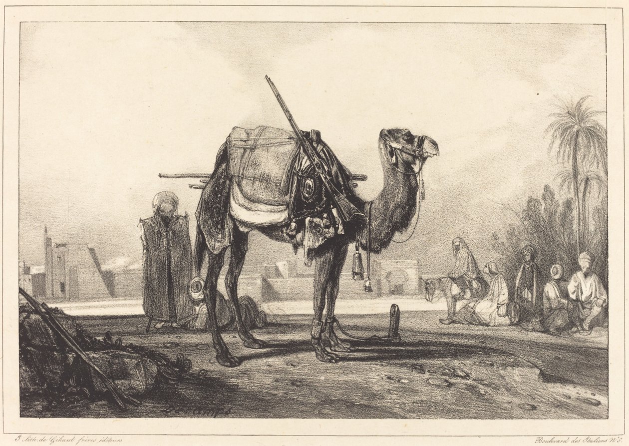 Chameau et Arabes - Alexandre Gabriel Decamps