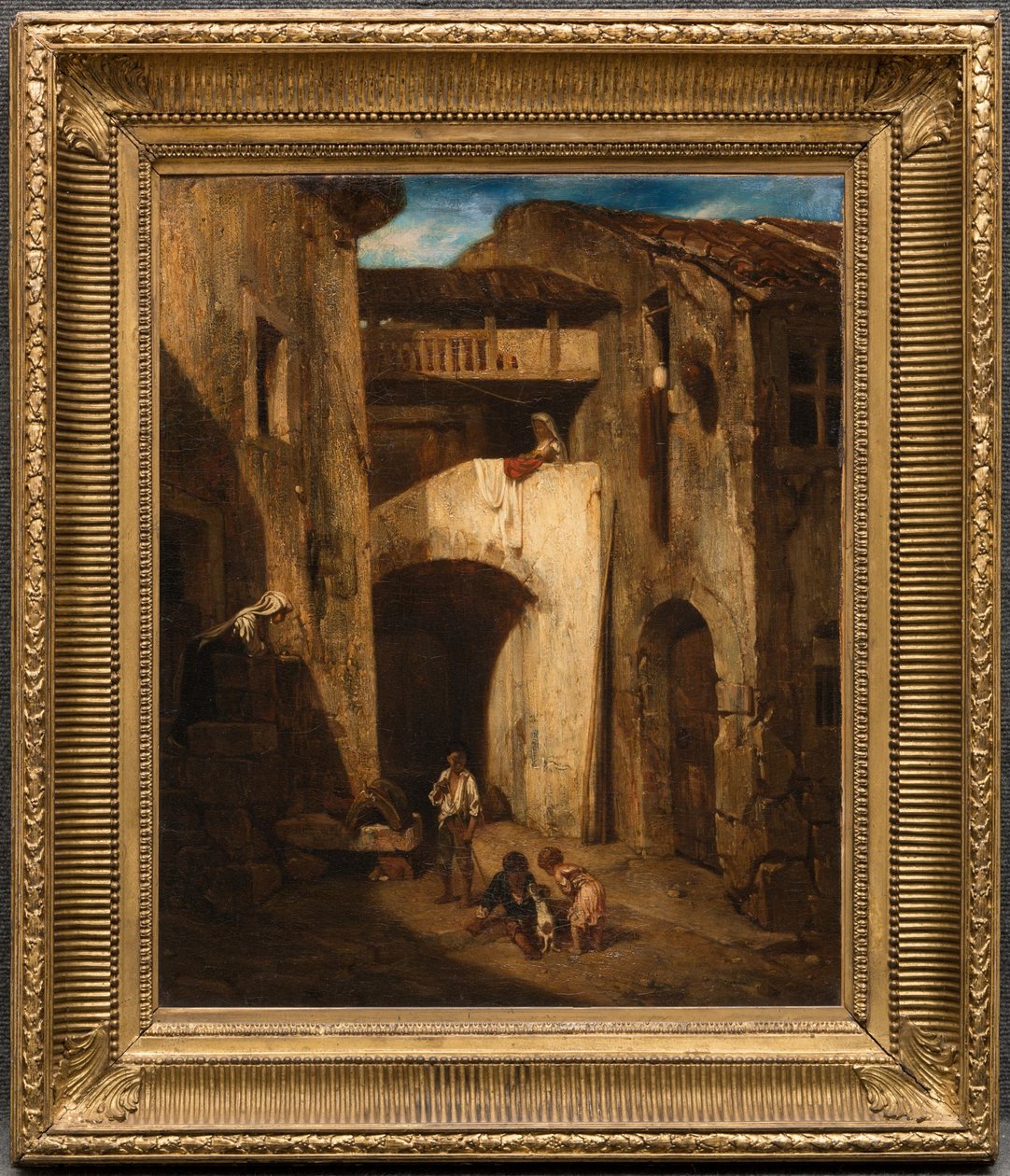 Cour italienne - Alexandre Gabriel Decamps
