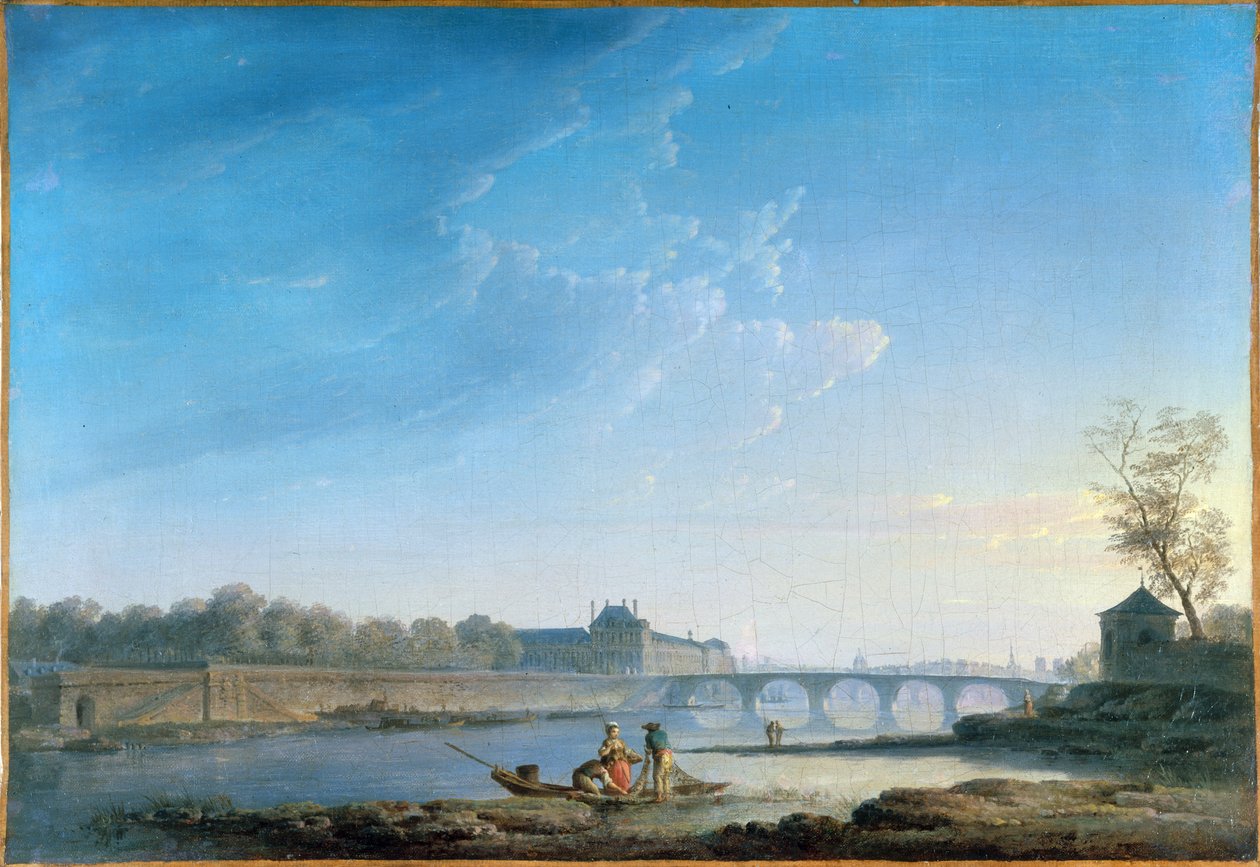 Le Quai des Tuileries et le Pont Royal, vers 1780 - Alexandre Jean Noel