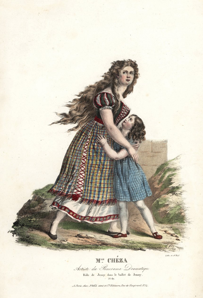 Ballerine Mlle Marie Cheza en Jenny dans le ballet-pantomime Jenny de Jean-Louis Aumer, Panorama Dramatique - Alexandre Marie Colin