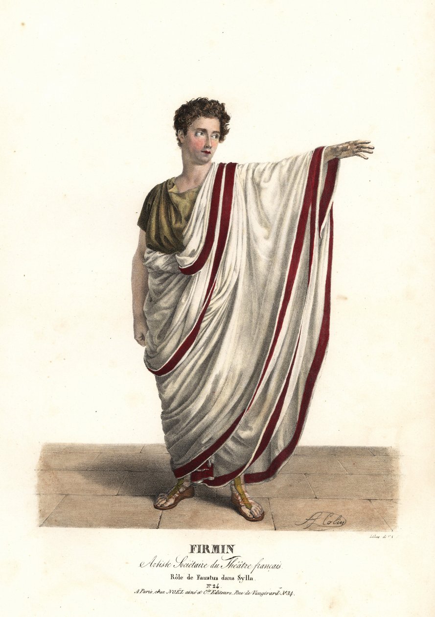 Jean-Baptiste Firmin en Faust dans la tragédie Sylla par Victor Joseph Étienne de Jouy, Théâtre Français - Alexandre Marie Colin