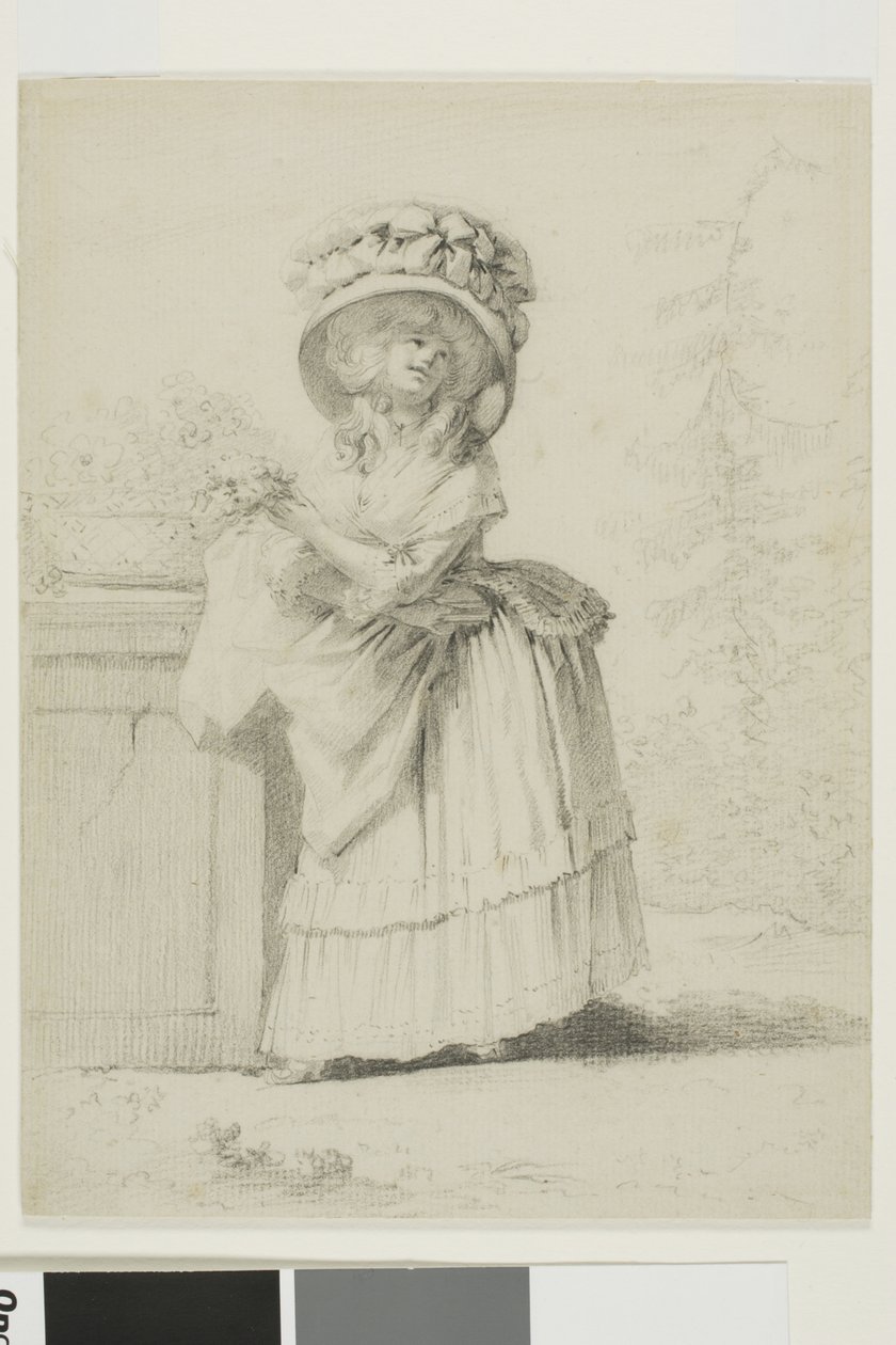 Une jeune femme élégante dans un jardin - Alexandre Moitte