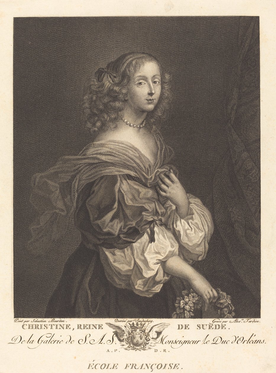 Reine Christine de Suède - Alexandre Tardieu after Sébastien Bourdon after Charles Auguste van den Berghe
