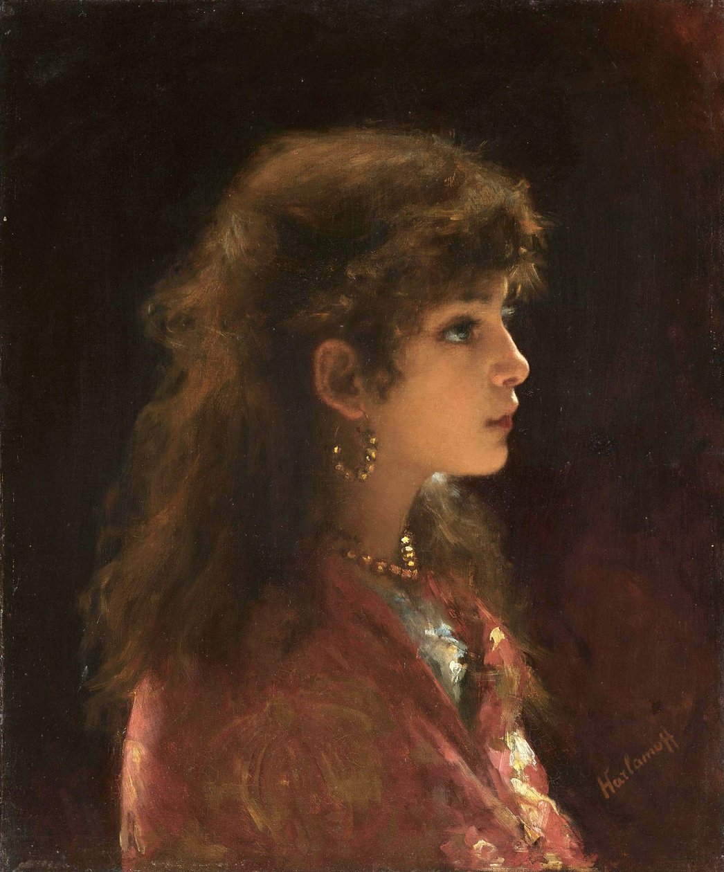 Jeune fille de profil - Alexei Harlamov