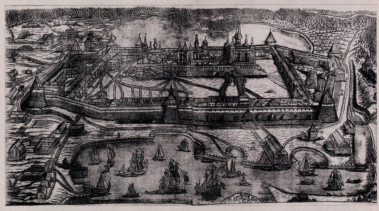 Monastère de la Transfiguration de Solovetsky sur les îles Solovetsky, 1744 - Alexei Fyodorovich Zubov