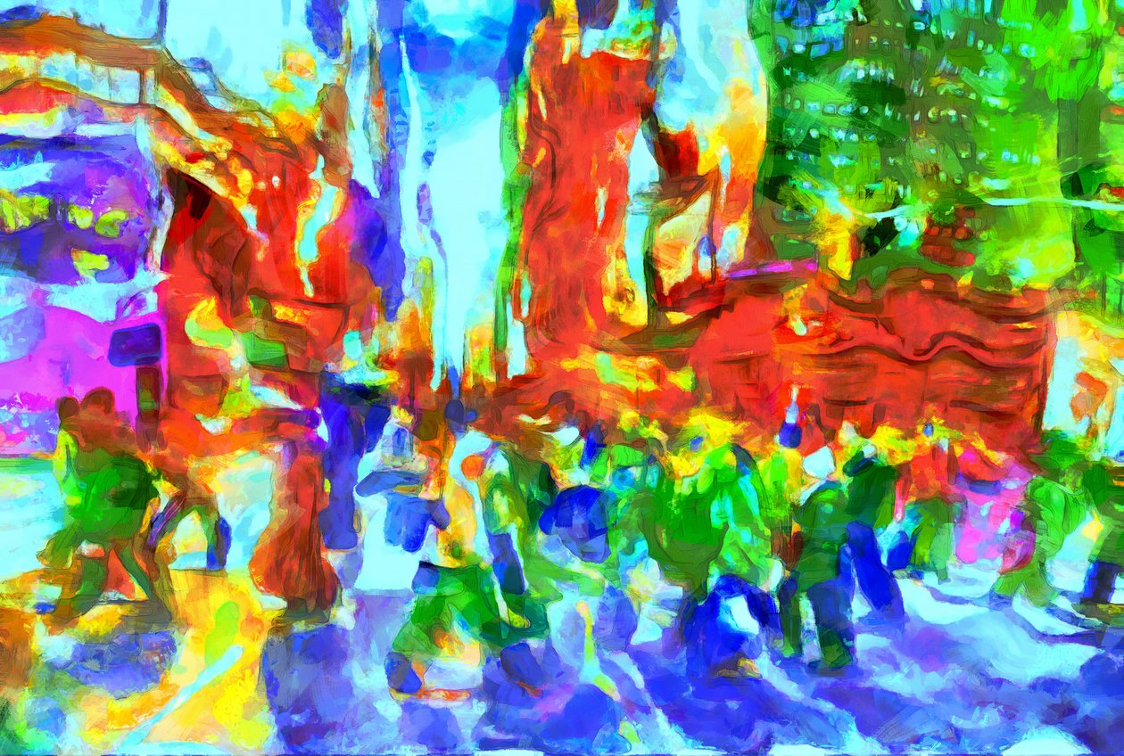 Green city,2020,(mixed media) - Alexei Makhov