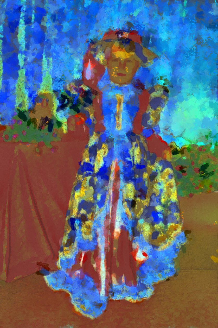 Petite fille posant, 2020,(mixed media) - Alexei Makhov