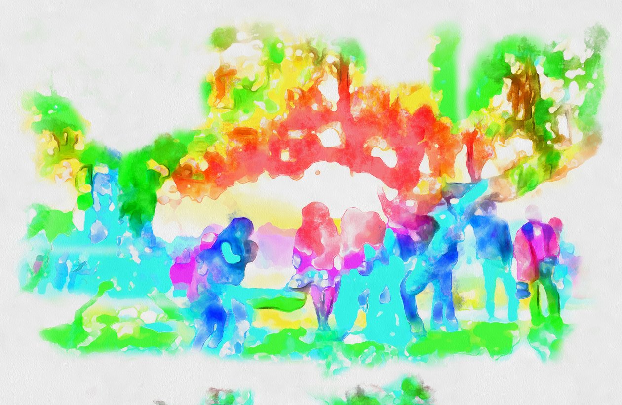 Spring Park, 2020,(mixed media) - Alexei Makhov