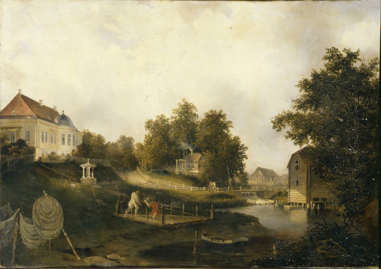 Vue du domaine de campagne Modest Rezvois Marienhof près de Saint-Pétersbourg - Alexei Yakovlevich Voloskov