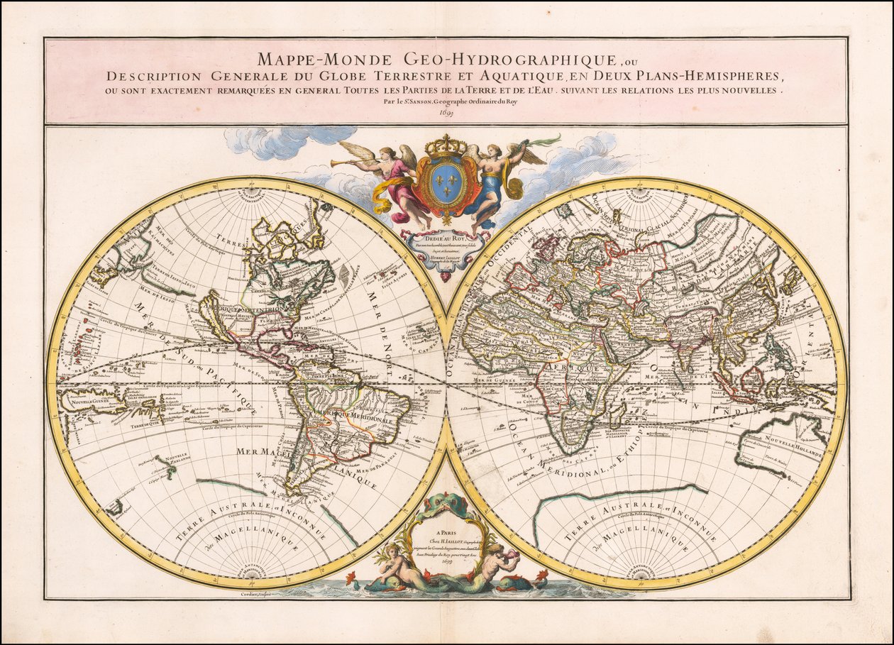 Carte du monde de 1699 par Alexis-Hubert Jaillot - Alexis Hubert Jaillot
