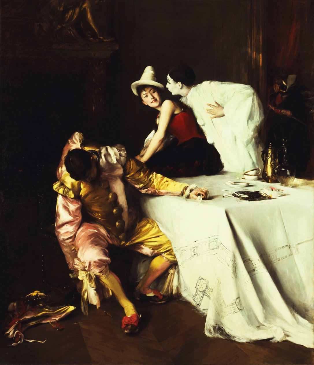 Pierrot, Colombine et Polichinelle - Alexis Vollon