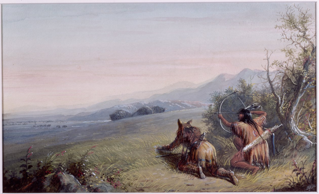 Approchant Buffalo, 1837 - Alfred Jacob Miller