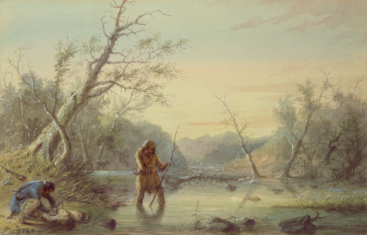 Piégeage de castor, 1858 - Alfred Jacob Miller