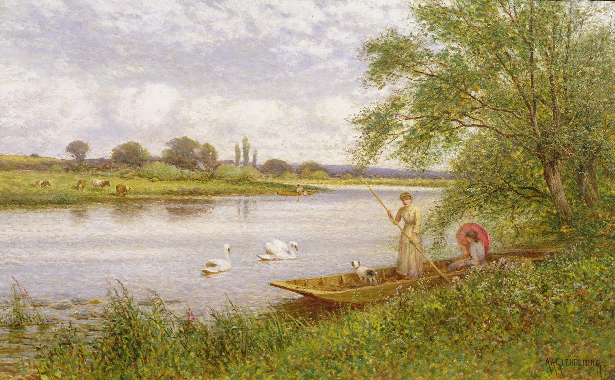 Dames dans une barque - Alfred, Jr. Glendening