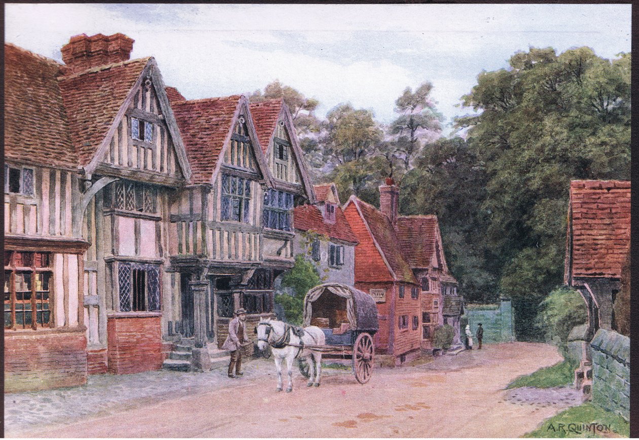 Chiddingstone, Kent, de The Cottages and the Village Life of Rural England publié par Dent & Sons Limited, 1912 - Alfred Robert Quinton