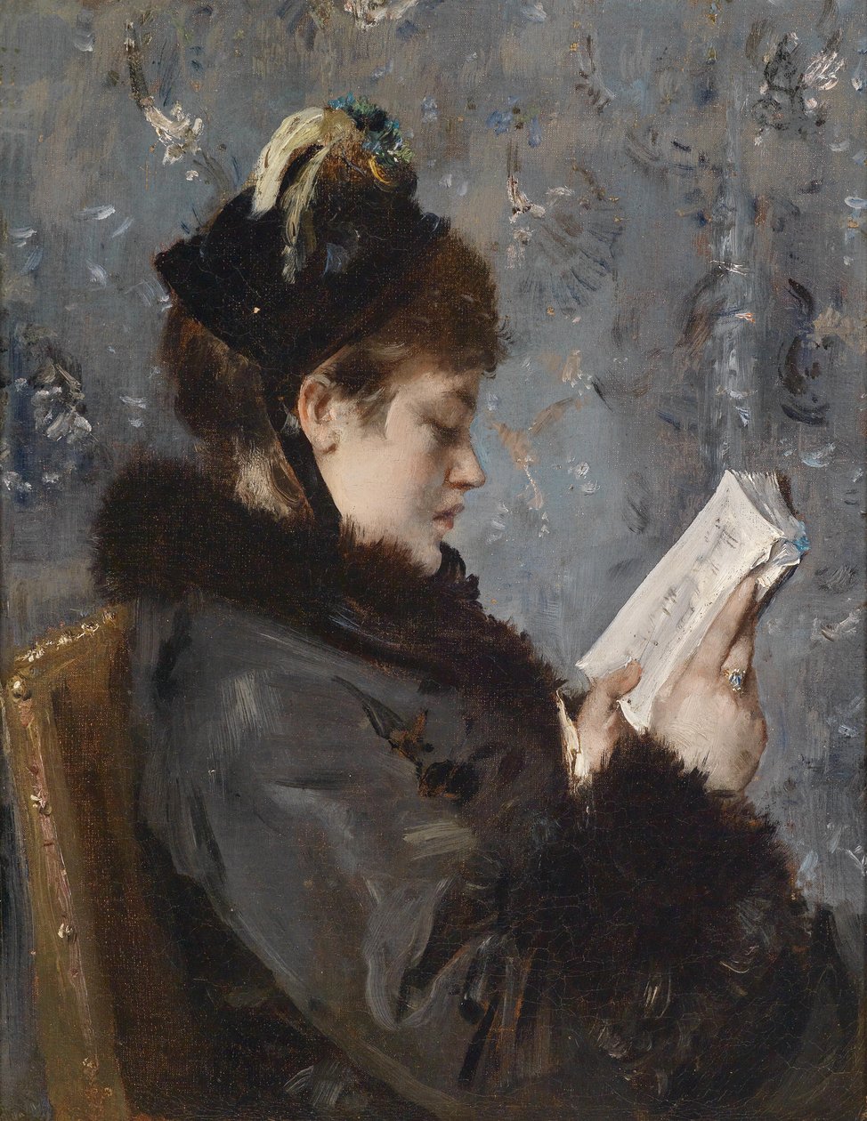 Jeune dame lisant - Alfred Emile Stevens