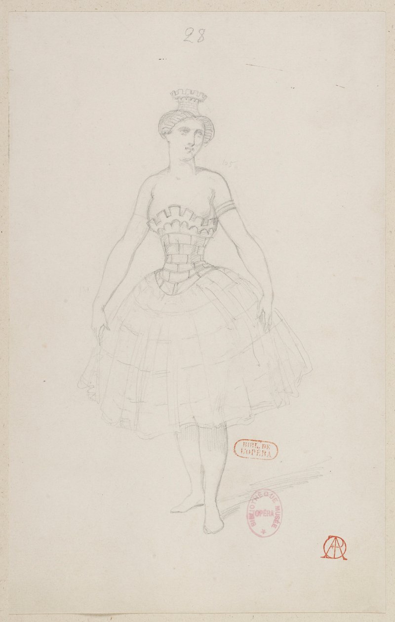 Halévy - La magicienne - maquettes de costumes par Alfred Albert - 28. (Jeu d