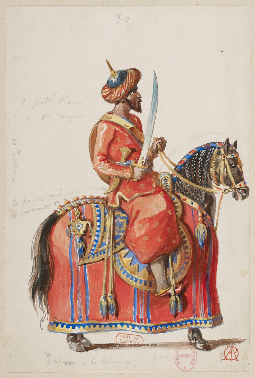 Halévy - La magicienne - maquettes de costumes par Alfred Albert - 30. (Jeu d