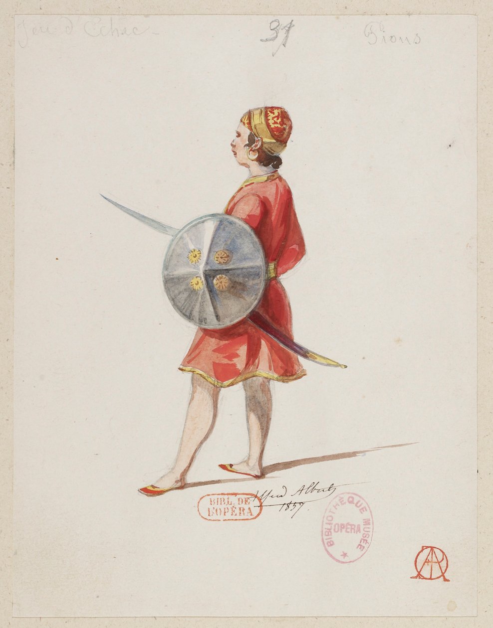 Halévy - La magicienne - maquettes de costumes par Alfred Albert - 31. Jeu d