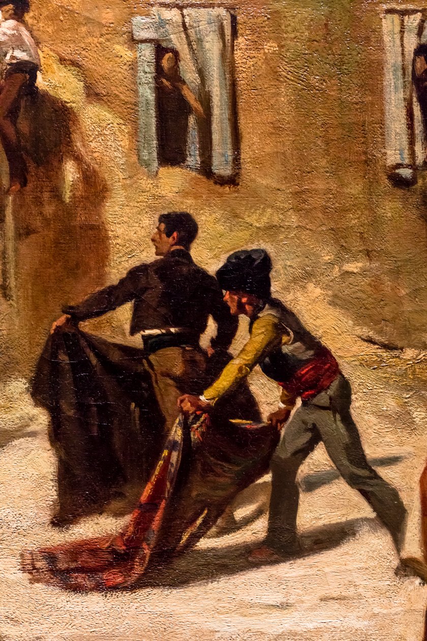 Combat de novillos, détail - Alfred Dehodencq