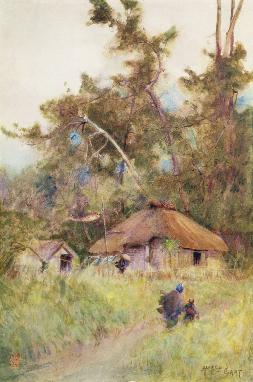 Un jour de tempête au Japon, vers 1889 - Alfred East