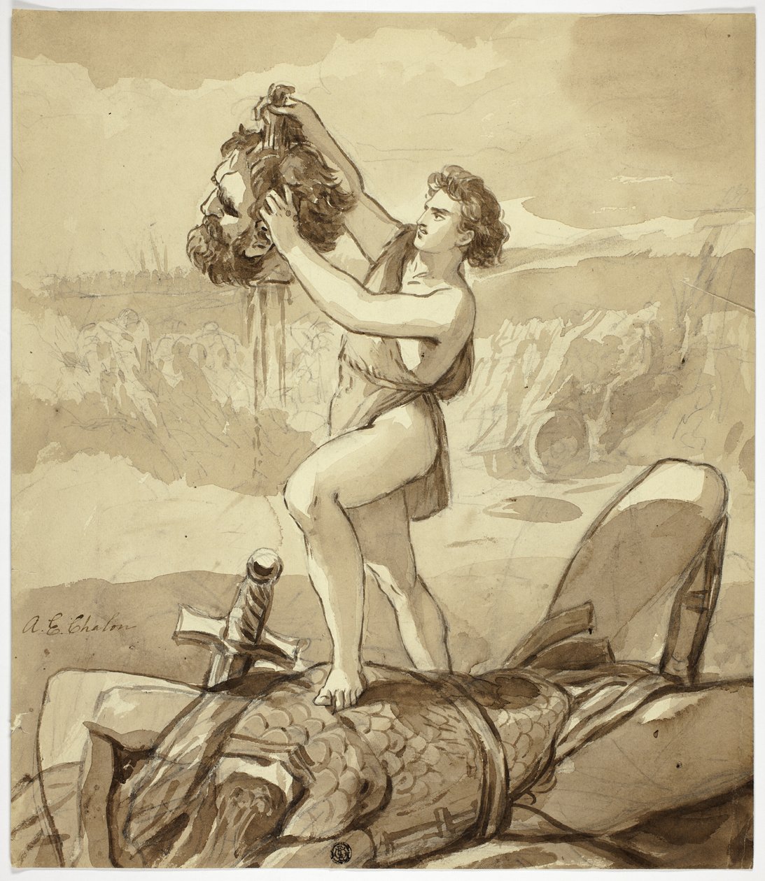 David et Goliath - Alfred-Edward Chalon