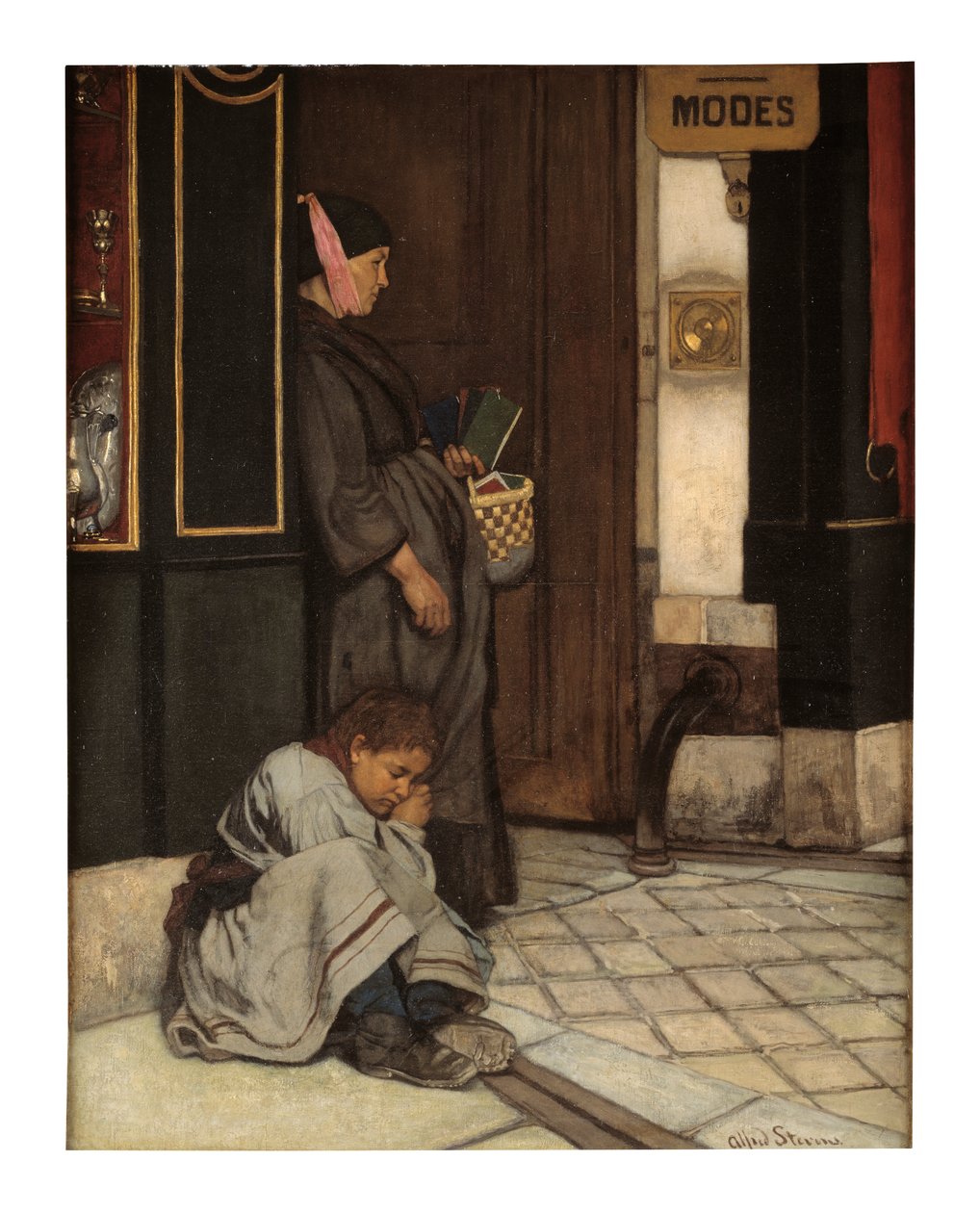 Mendicité tolérée - Alfred Emile Stevens