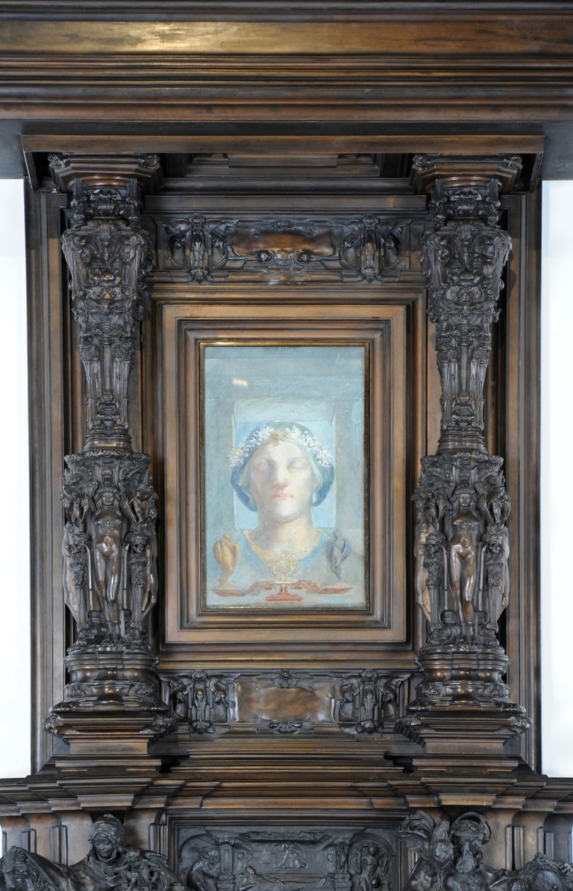 (détail) de la cheminée Sam Wilson, c.1908-14 - Alfred Gilbert