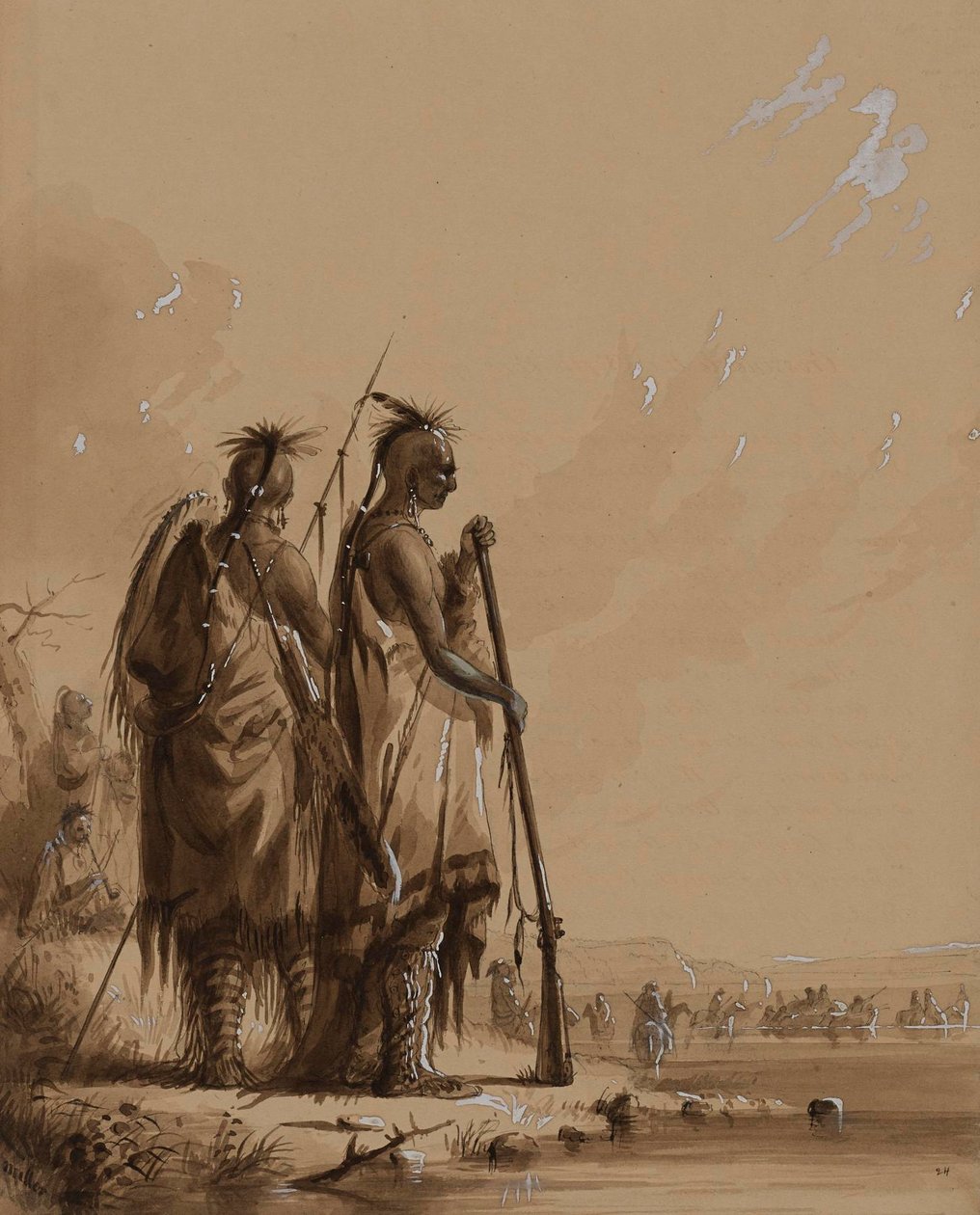 Traversée vers la branche nord de la rivière Platte - Alfred Jacob Miller