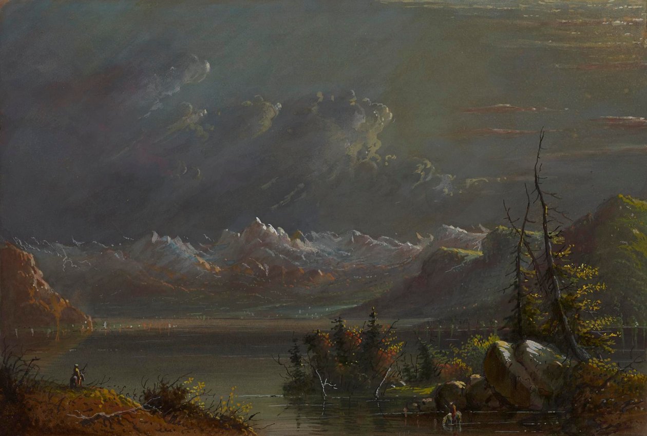 Paysage lacustre - Montagnes Rocheuses - Alfred Jacob Miller