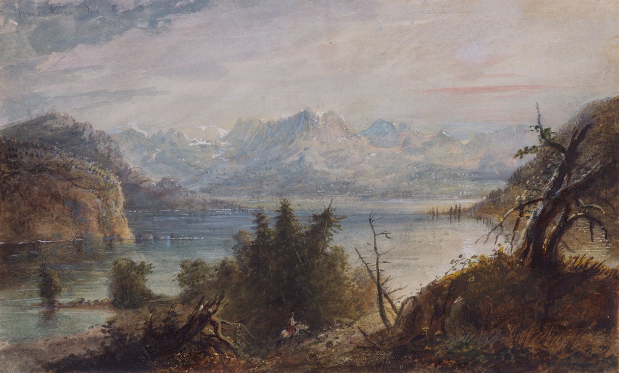 Lac, chaîne de montagnes Wind River, c.1837 - Alfred Jacob Miller