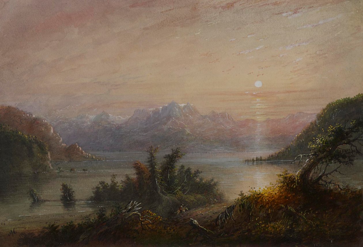 Lac de montagne - Alfred Jacob Miller