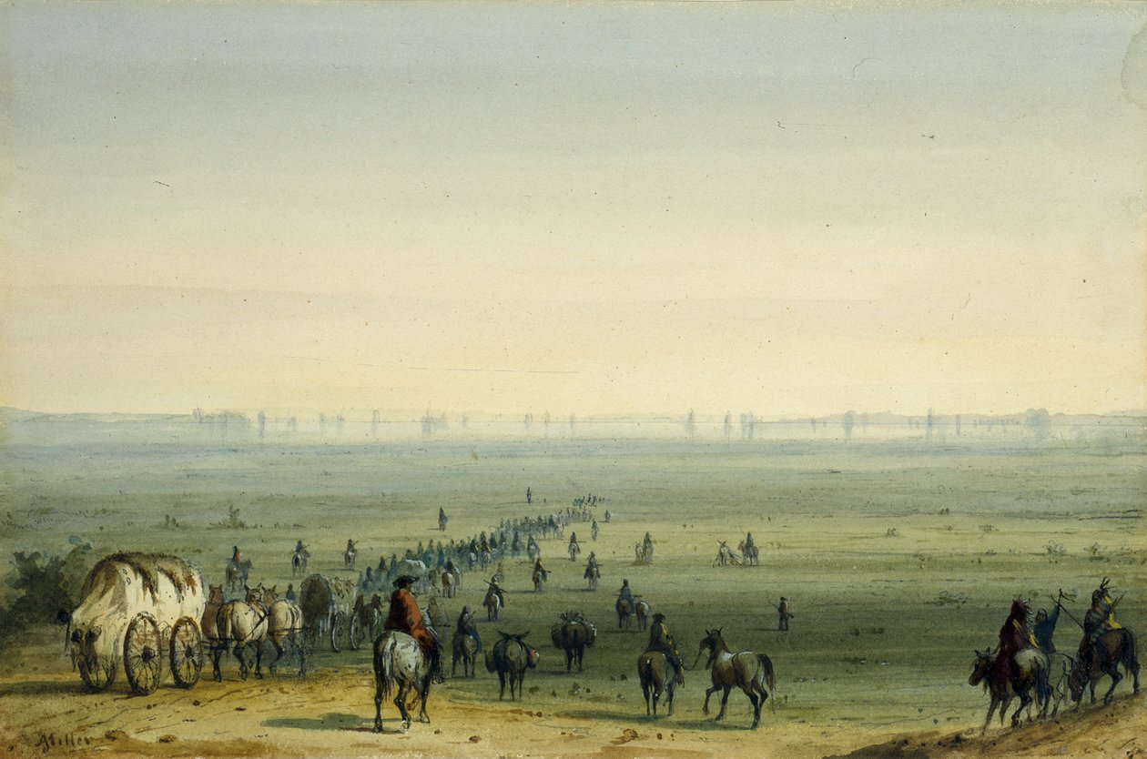 Scène de prairie : Mirage - Alfred Jacob Miller