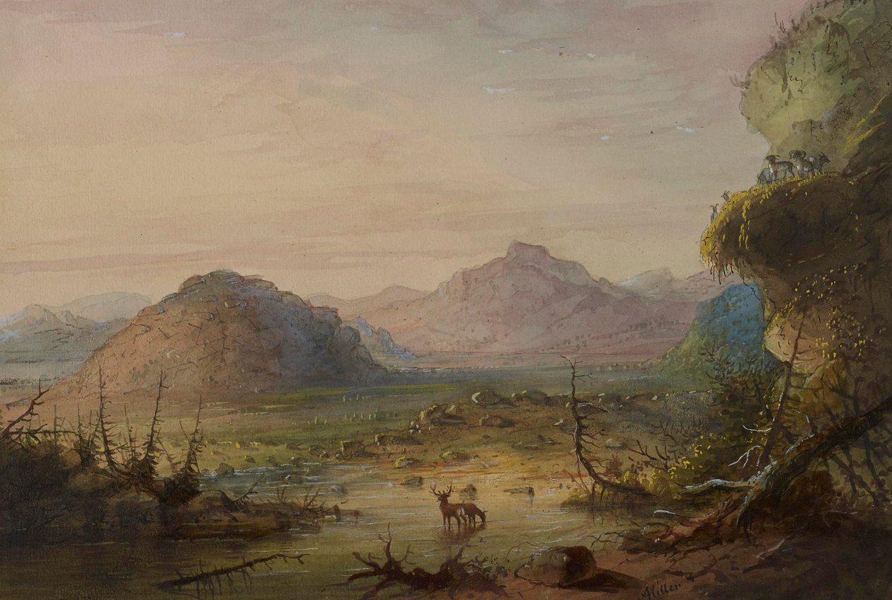 Formations rocheuses - Alfred Jacob Miller