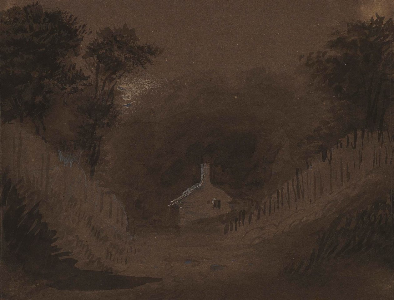 Petite maison parmi les arbres - Alfred Jacob Miller