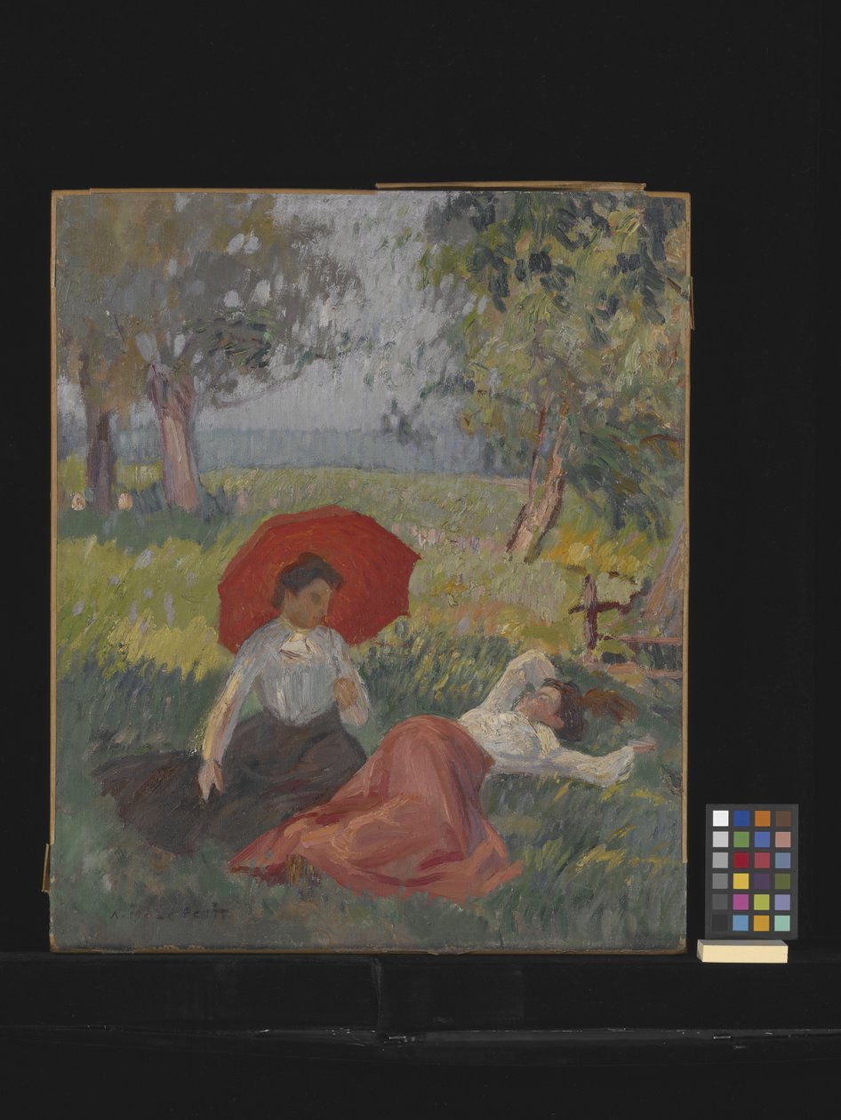 Deux femmes se reposant dans un paysage - Alfred Le Petit