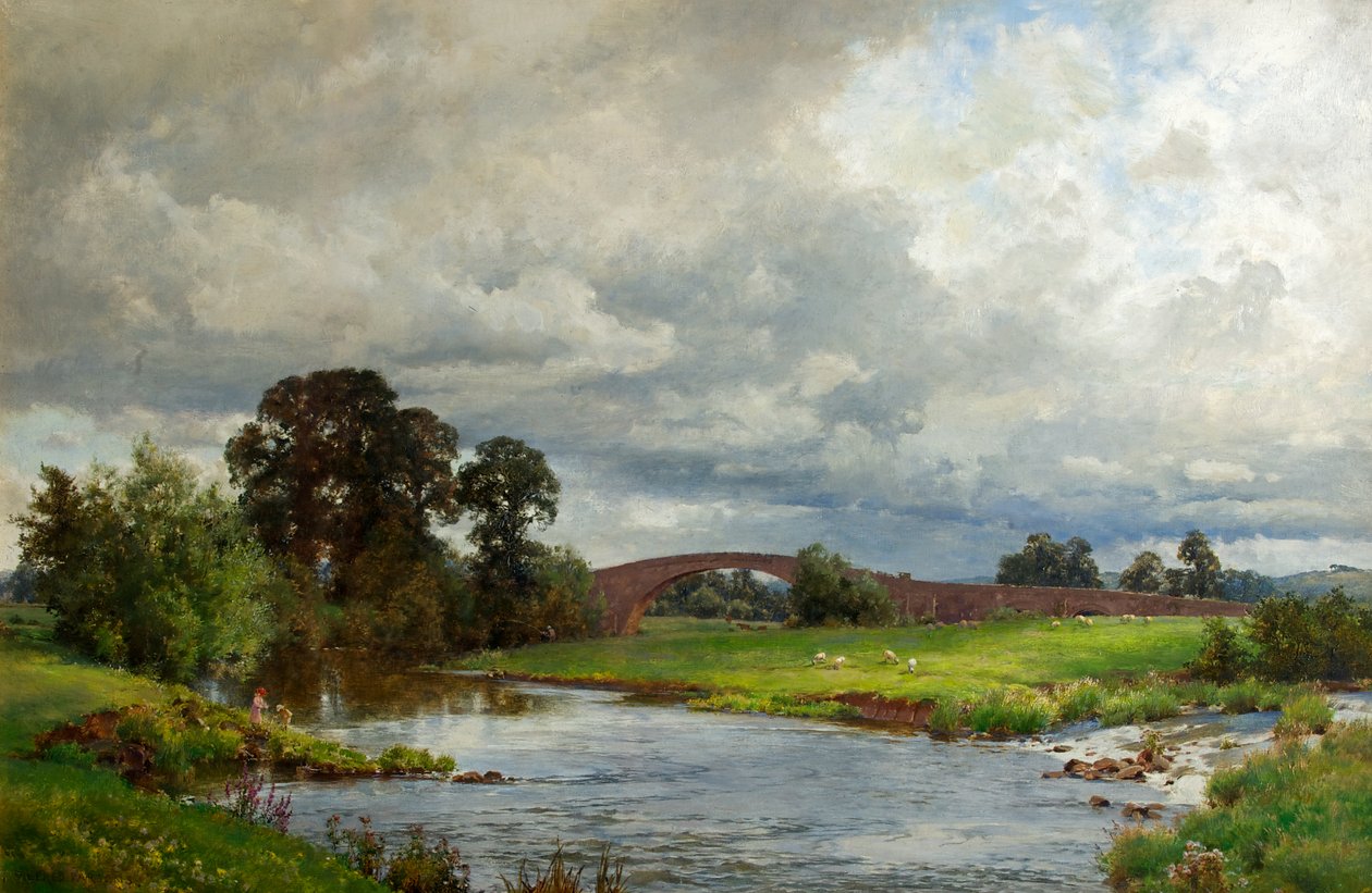 Pont de Thorverton (huile sur toile) - Alfred Parsons