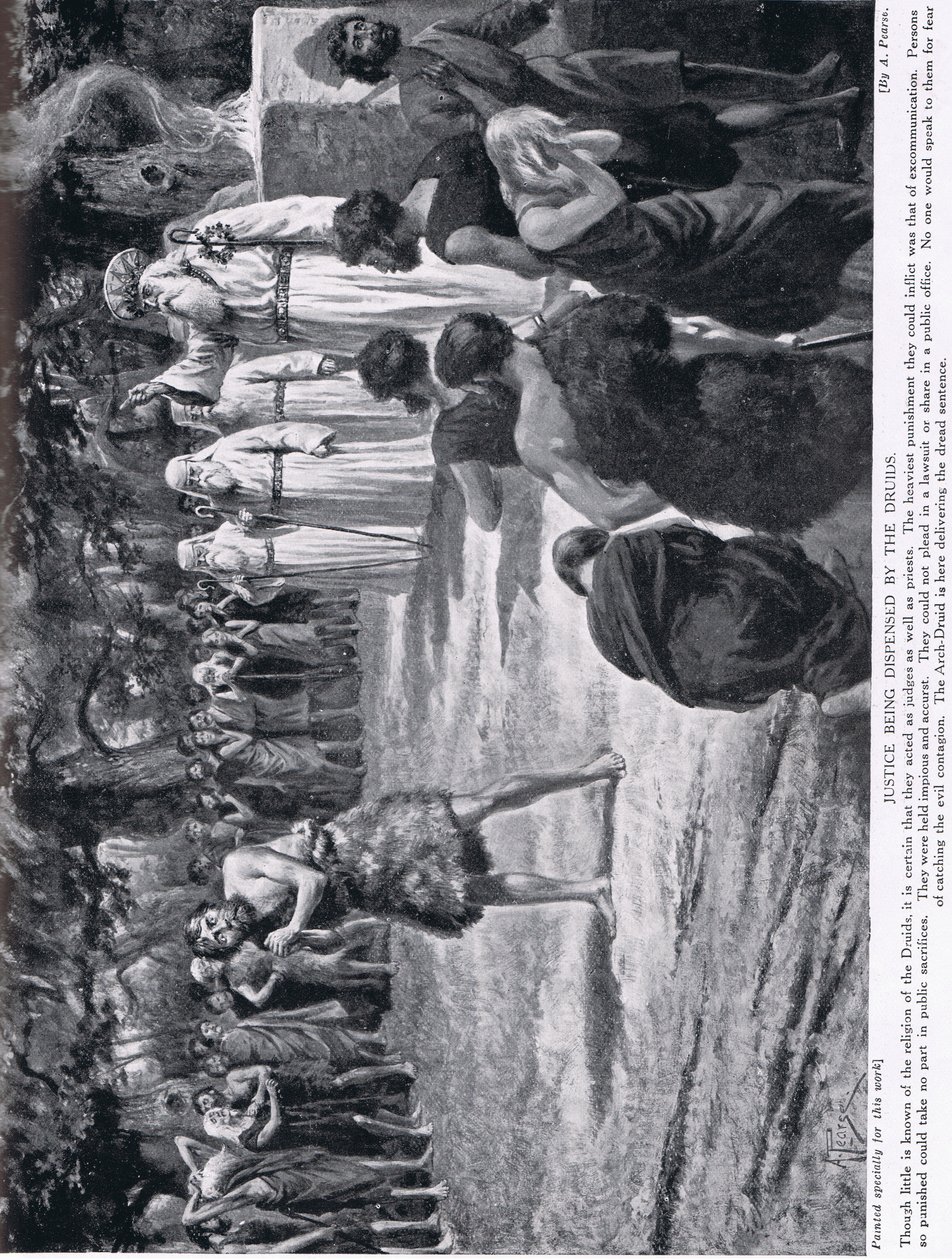 La justice rendue par les druides, illustration de 