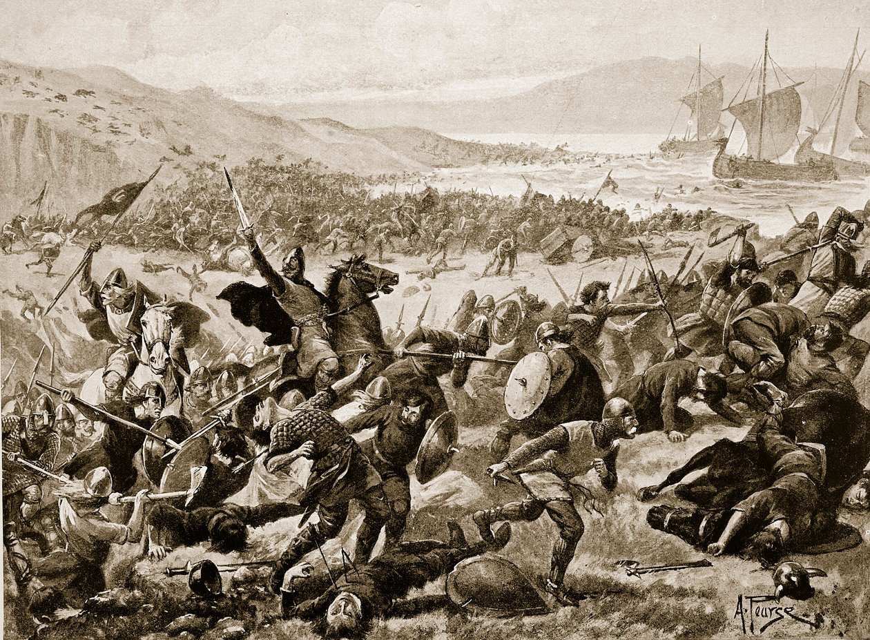 La grande bataille de Brunanburh, 937, illustration de 