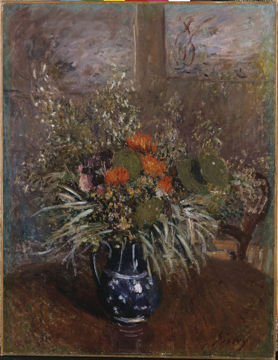 Un bouquet de fleurs - Alfred Sisley