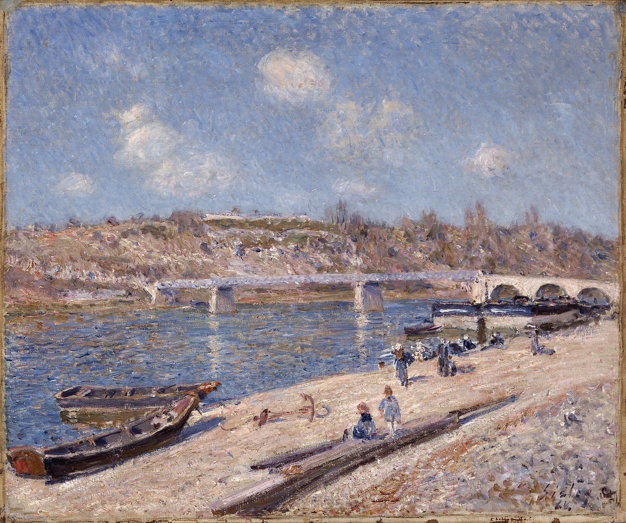 La plage de Saint-Mammès - Alfred Sisley