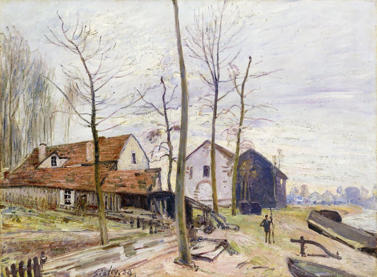 Les moulins de Moret, au lever du soleil, 1889 - Alfred Sisley