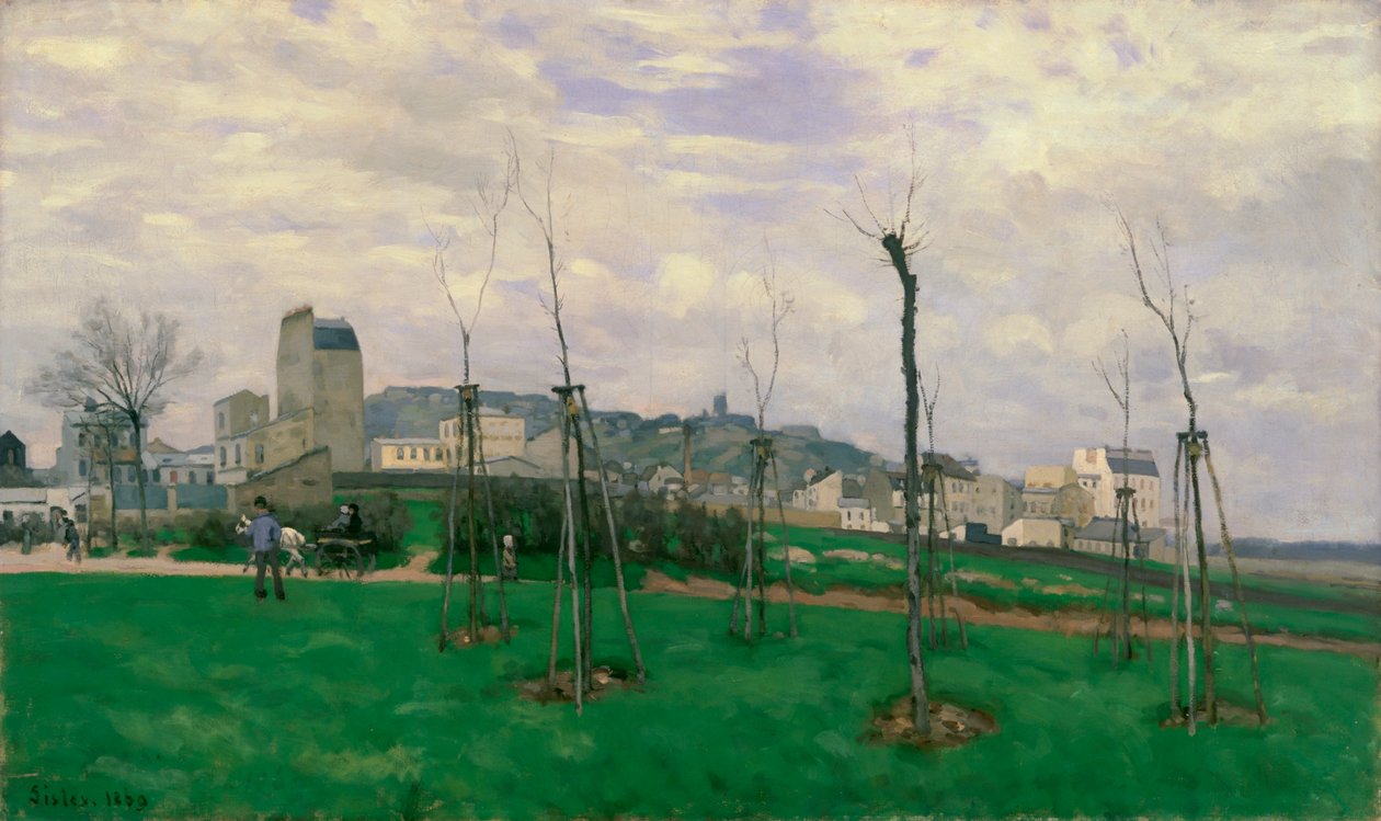 Vue de Montmartre depuis la Cité des Fleurs, 1869 - Alfred Sisley