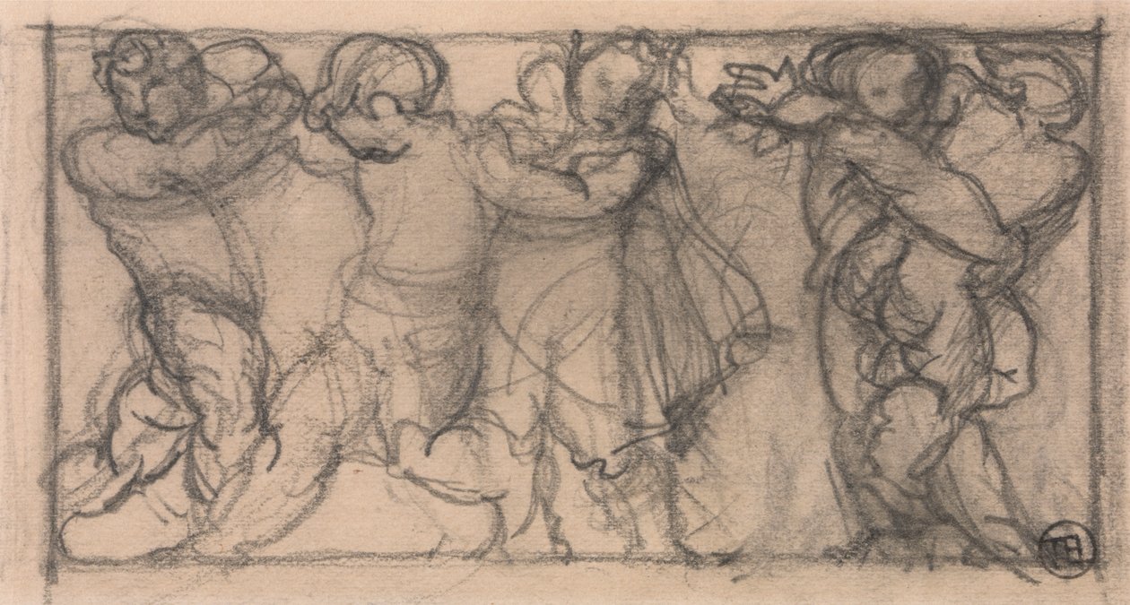 Groupe de chérubins (conception pour une frise ?) - Alfred Emile Stevens