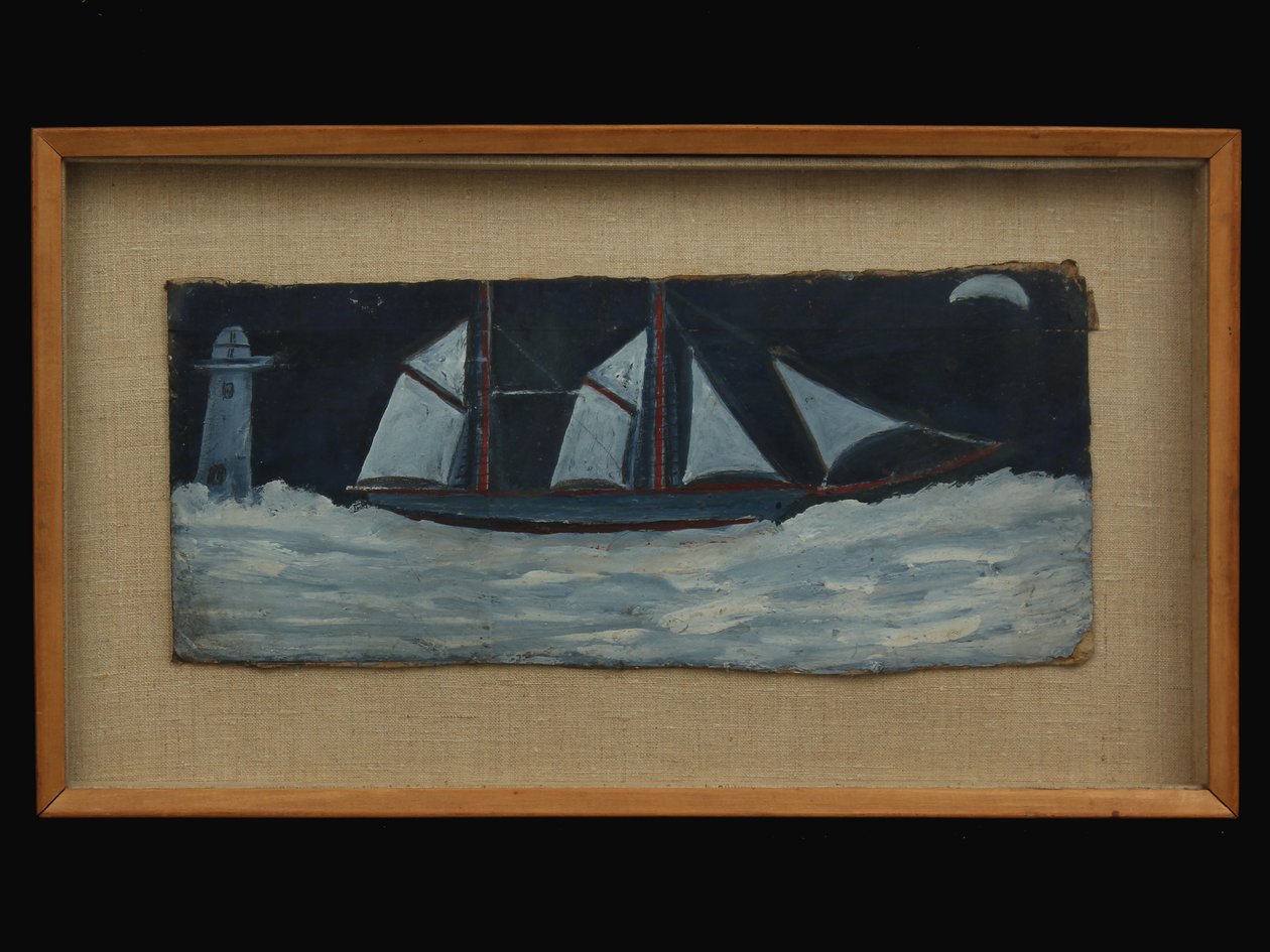 Chalutier au large de la côte de Cornouailles, vers 1930 - Alfred Wallis