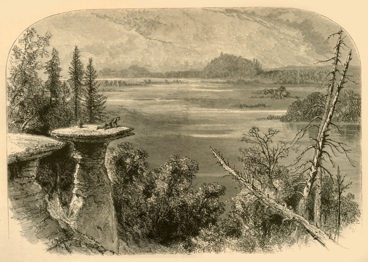 Stand Rock, sur la rivière Wisconsin, 1874 - Alfred Rudolph Waud