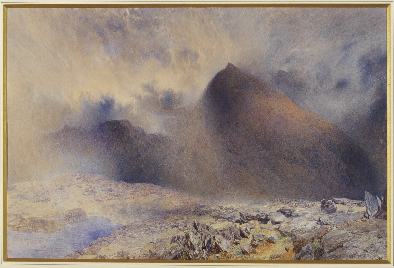 Mont Snowdon à travers les nuages se dissipant, 1857 - Alfred William Hunt