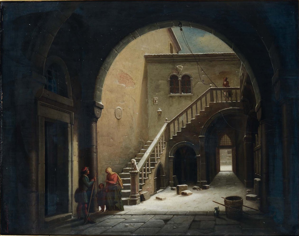 Scène de la cour - Alfredo Tominz