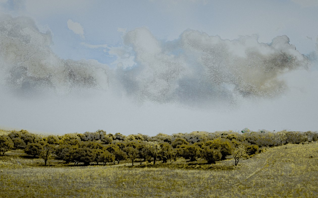 Après-midi sicilien, 2018 (photographie peinte à la main) - Alice Gur Arie